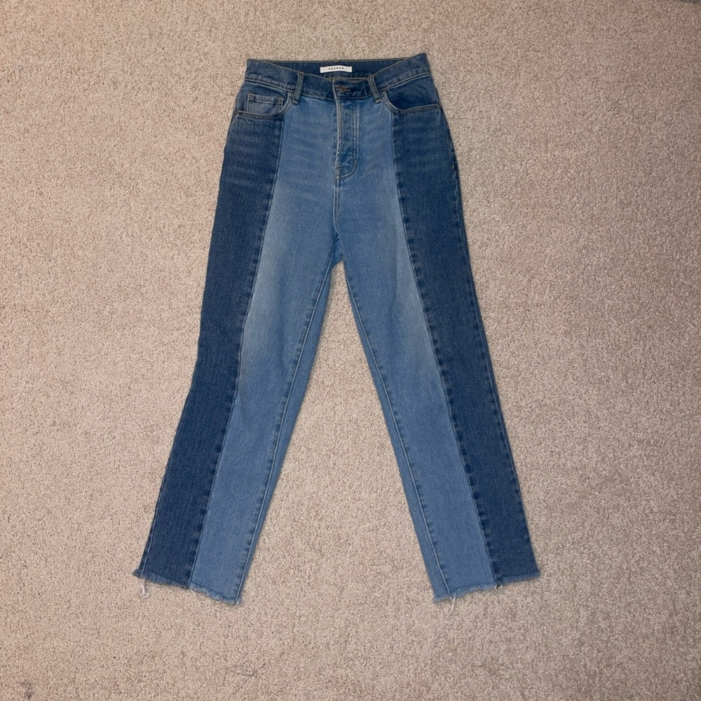 PacSun Jeans Womens 25 Blue High Rise Straight Denim Raw Hem
